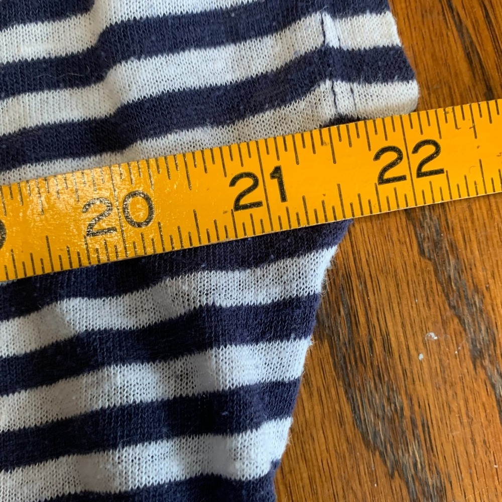 J Crew & Caslon Striped Linen Blend V-Neck T-Shirt Bundle Blue White Medium - Picture 5 of 11